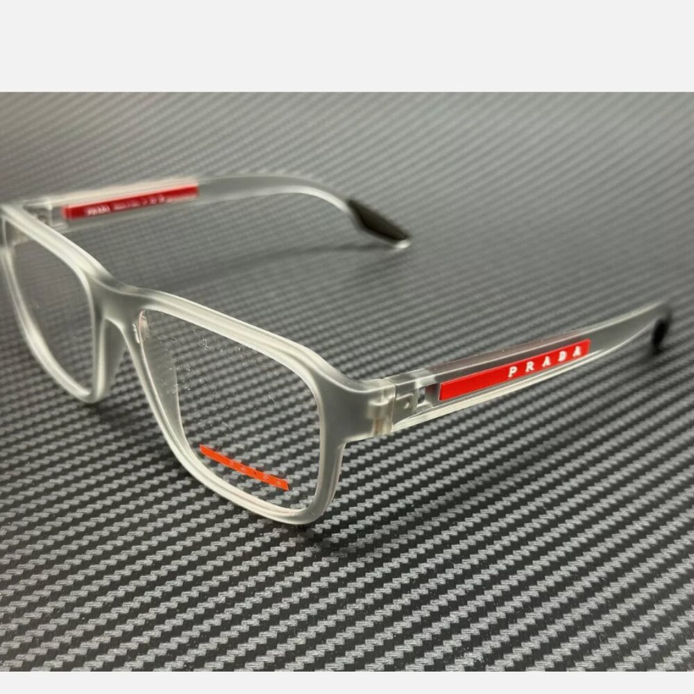 Prada Grey Rubber Men's 54mm Eyeglasses